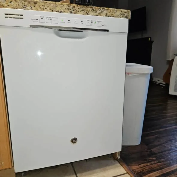 GE dishwasher restored and running successful diagnostic test cycle in Brookline MA