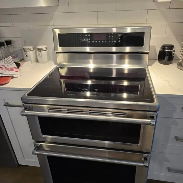 KitchenAid double oven electric range with ceramic cooktop in Allston Brighton Boston