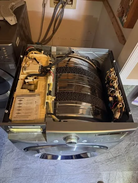 LG front-load washer suspension rebuild in Back Bay Boston
